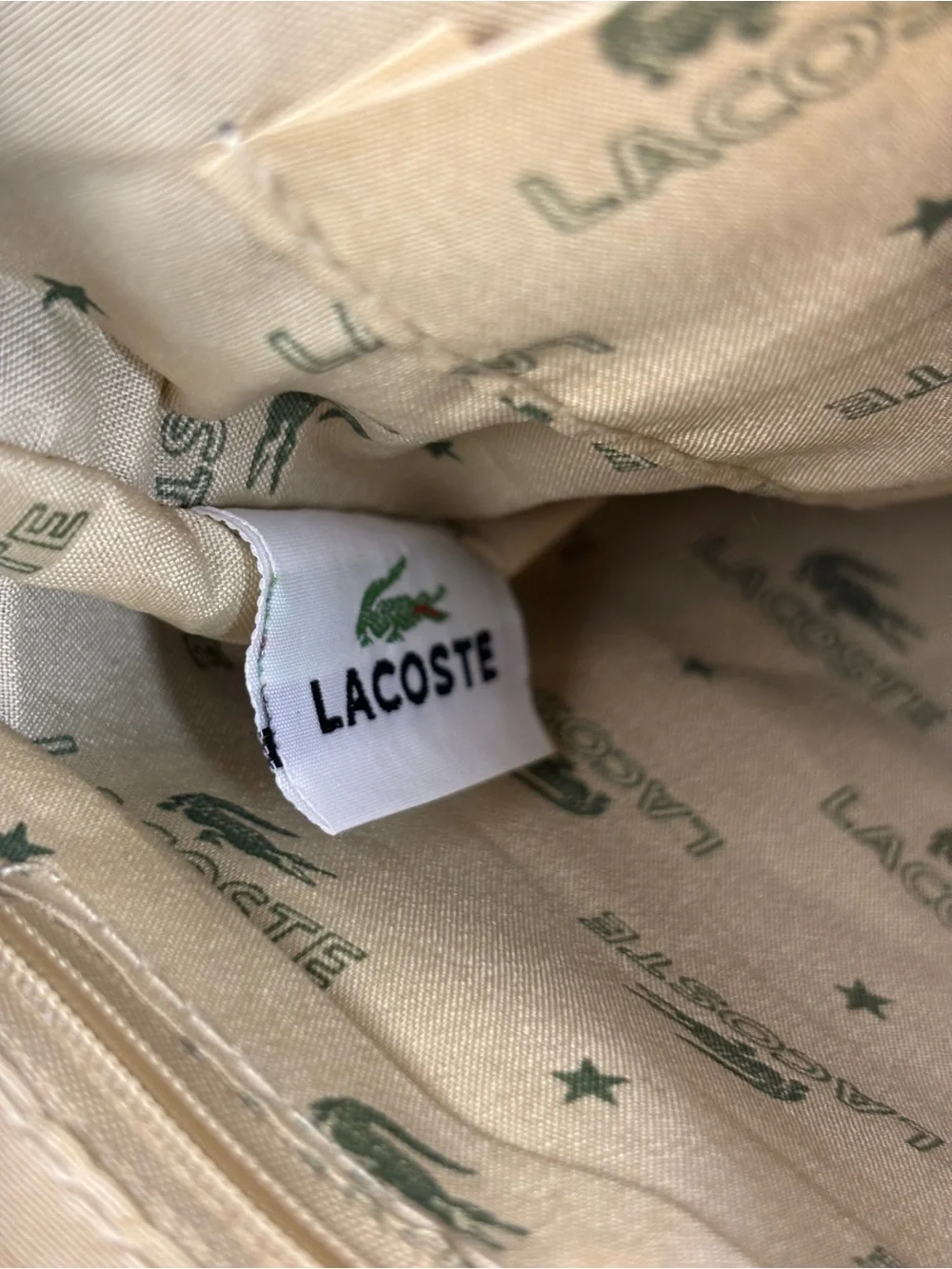 Lacoste Messenger Bag/Sling Bag Signature Sporty Red/White Stripe Alligator Logo